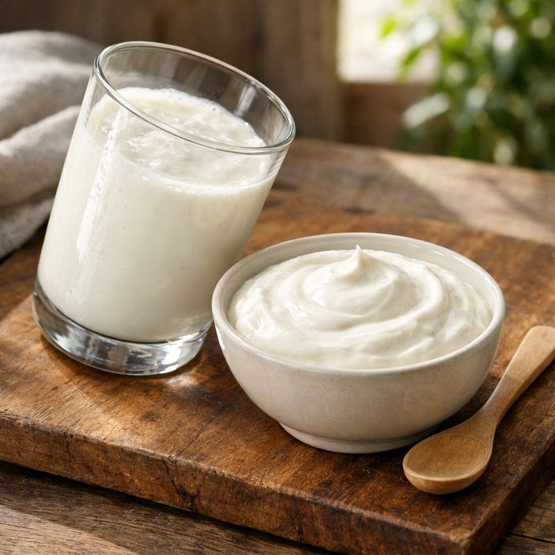 Ingredienti per Yogurt a Basso Contenuto di Lattosio e Yogurt Normale.