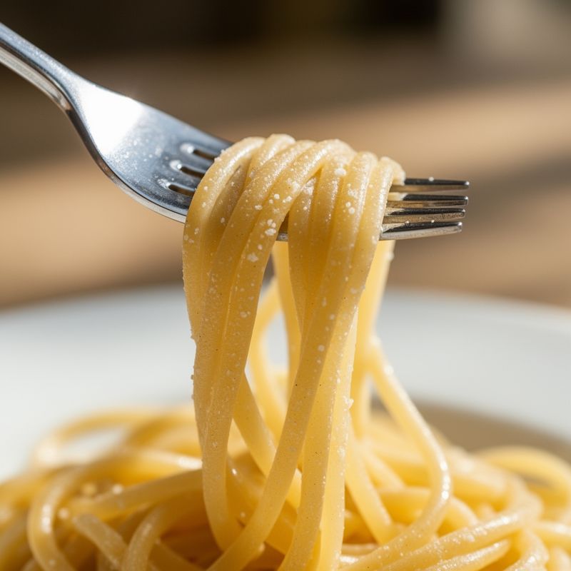 Dettaglio della consistenza al dente della pasta Barilla