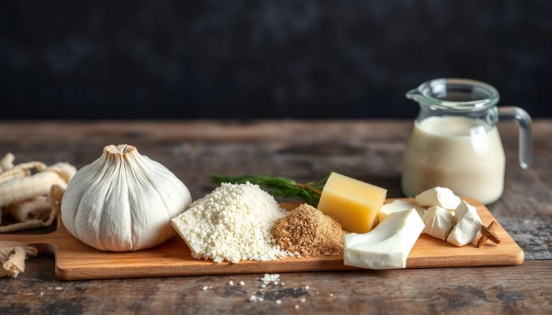 Ingredienti per Latte di Mucca e Latte di Cocco.