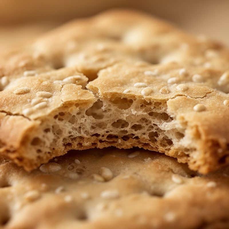 Dettaglio macro della texture croccante del cracker