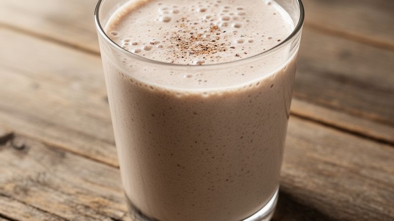 Smoothie proteico vegano pronto da gustare