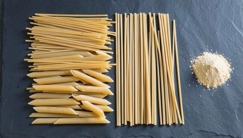 Illustrazione generata con AI: Divella vs Granoro: Quale Pasta di Semola ha la Migliore Tenuta in - ingredienti