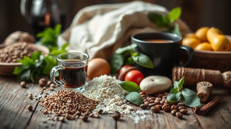A beautiful selection of ingredients for Healthiest Coffee.