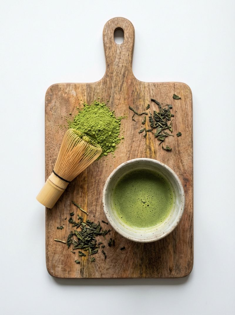 Fresh ingredients for homemade Green Tea Matcha.