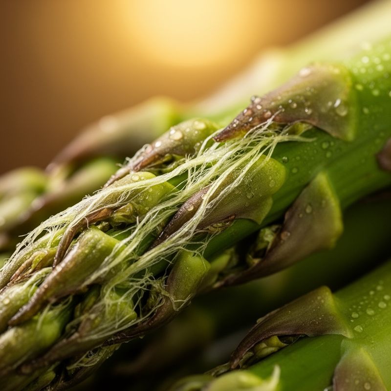 Close-up of shaved asparagus ribbons with prosciutto and Parmesan, showcasing the crisp texture and vibrant colors of the Shaved Asparagus and Prosciutto Salad.