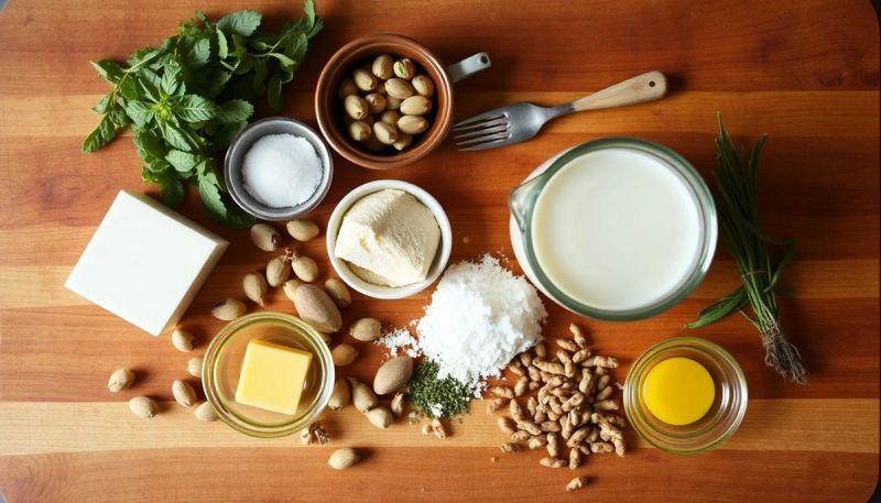 Ingredienti per Latte di Pistacchio e Anacardi.