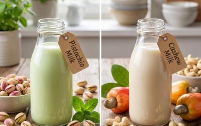 Pistachio Milk vs Cashew Milk