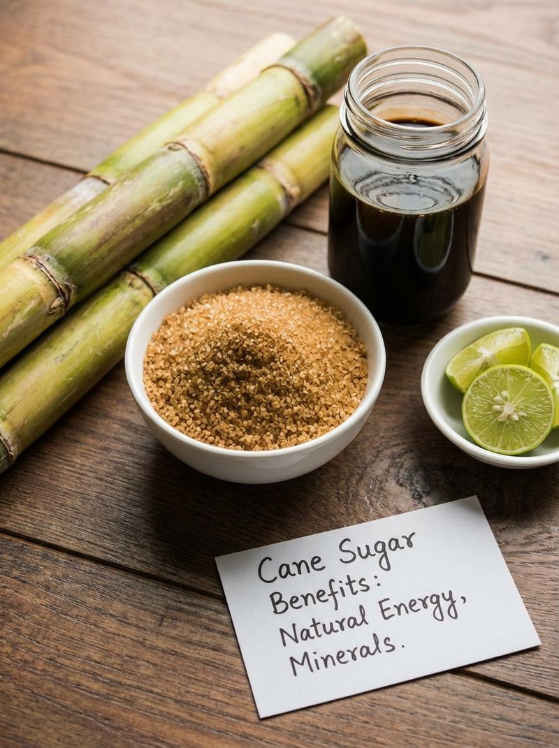 Fresh ingredients for homemade Cane Sugar Benefits.