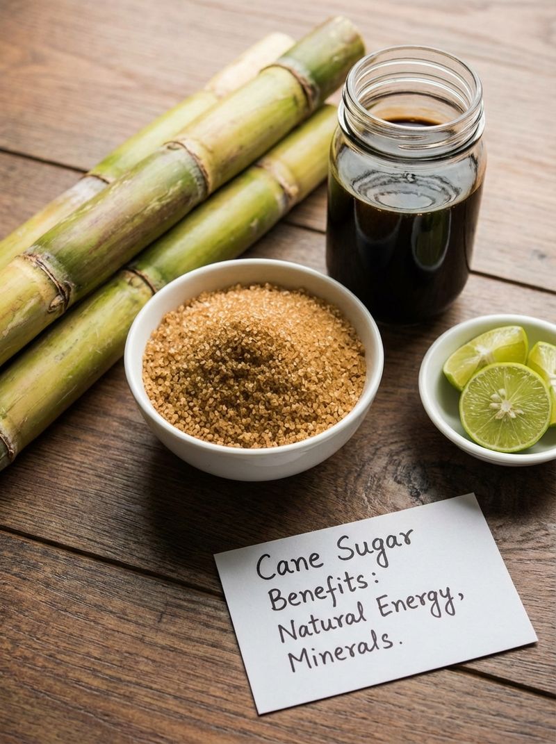 Fresh ingredients for homemade Cane Sugar Benefits.