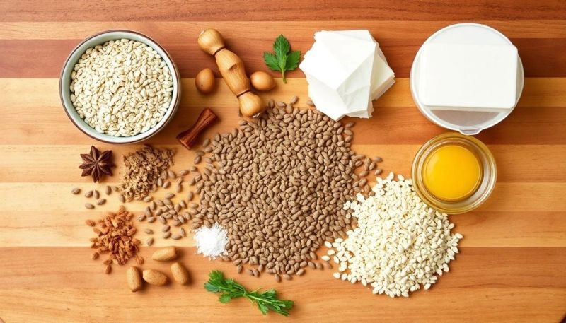 Ingredienti freschi per Semi di lino.
