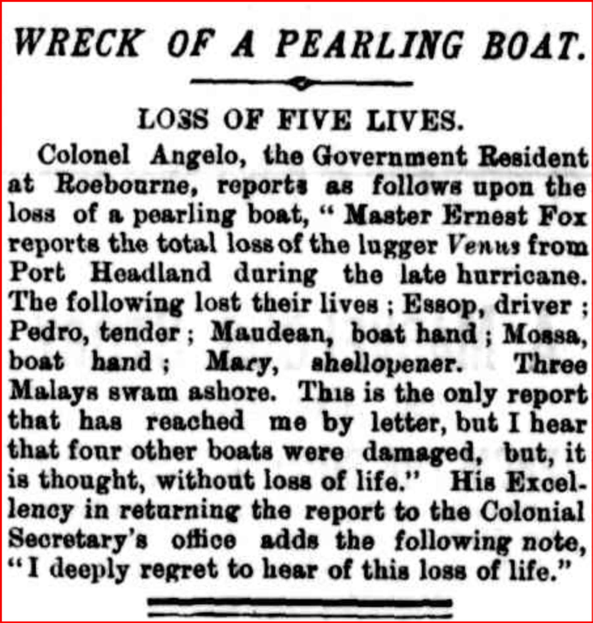 Western Mail 12 Feb 1887