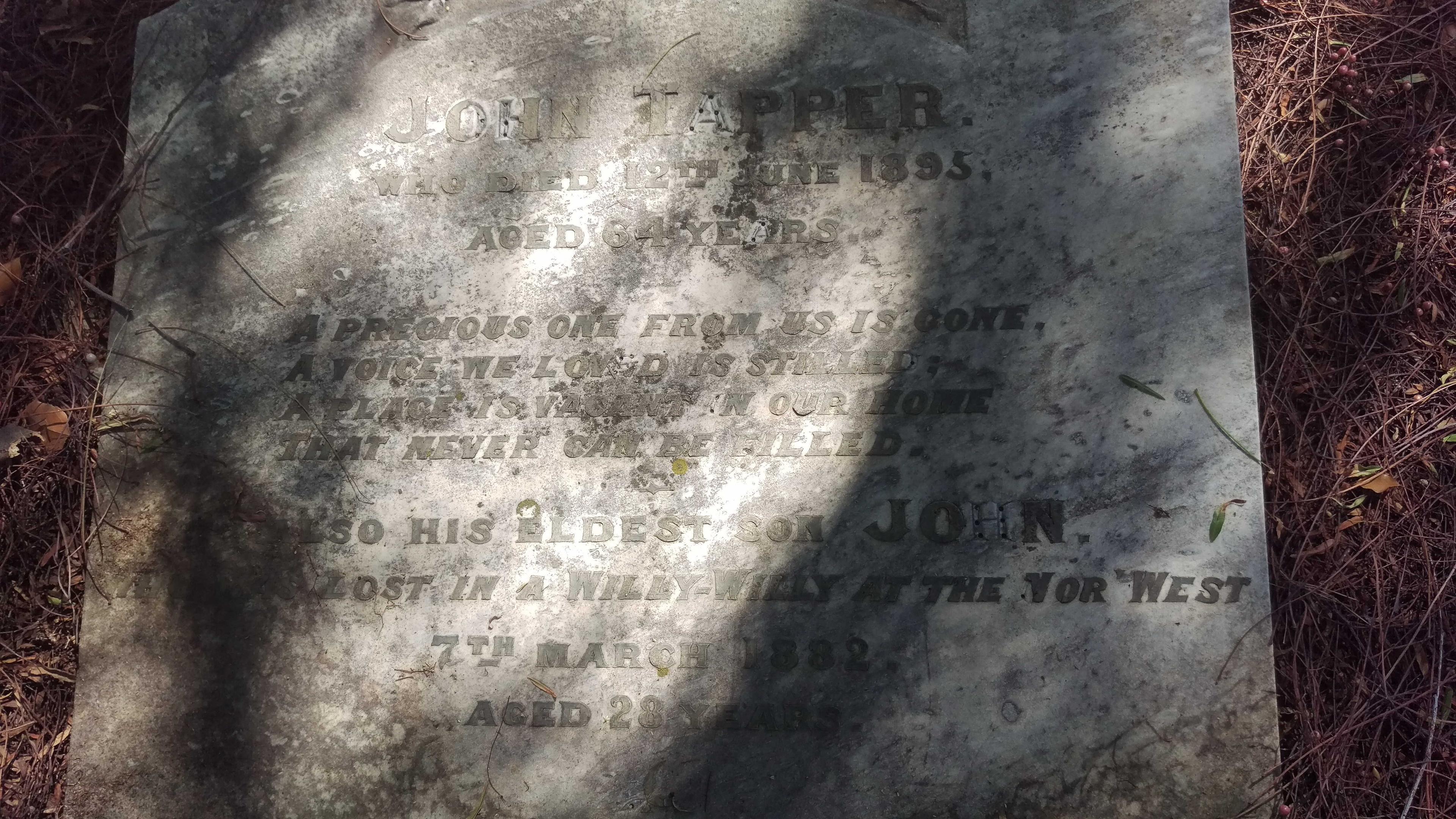 John Tapper Memorial Stone