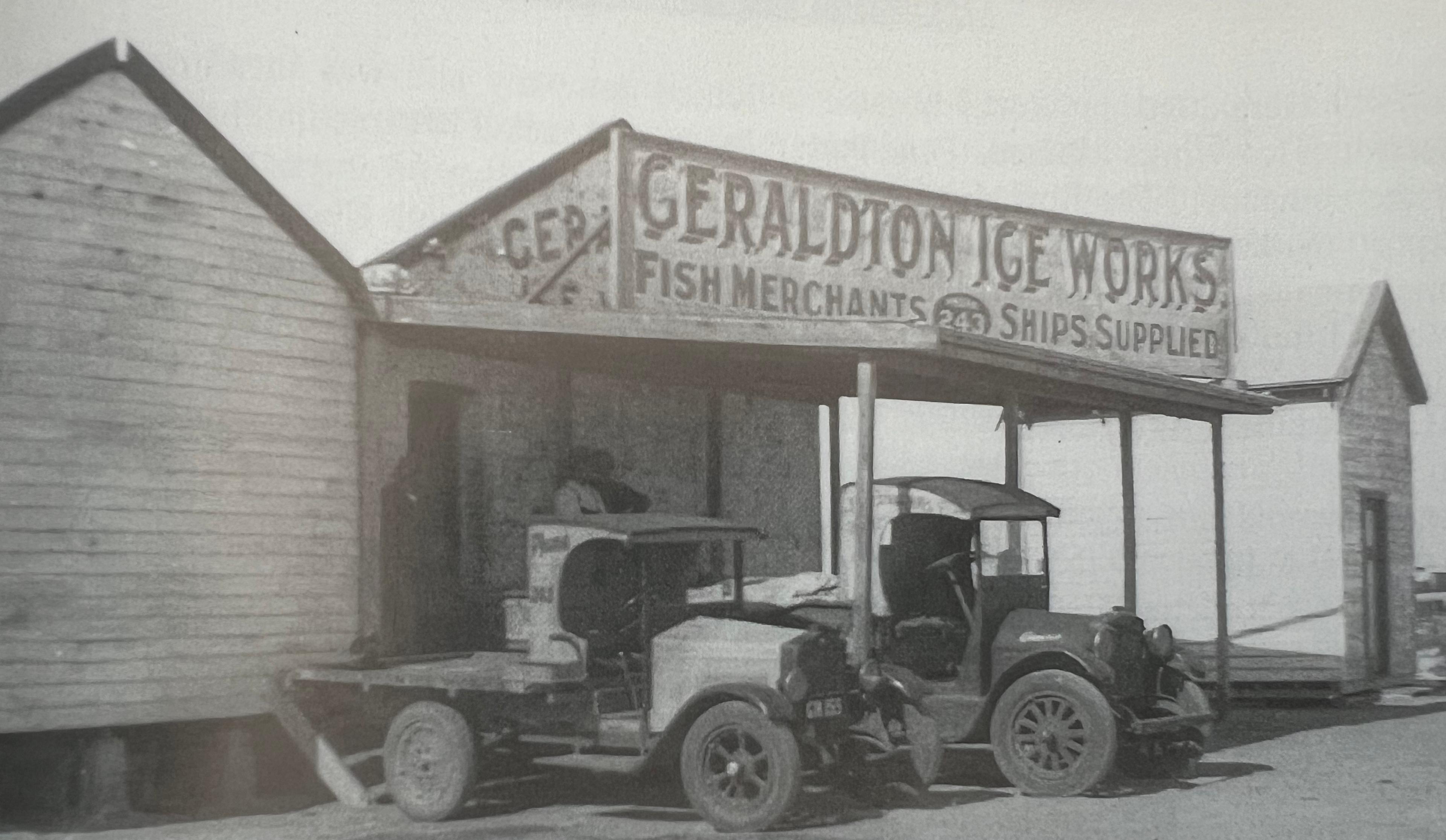 Geraldton Ice Works c. 1930s Fiat and Commerce Truck