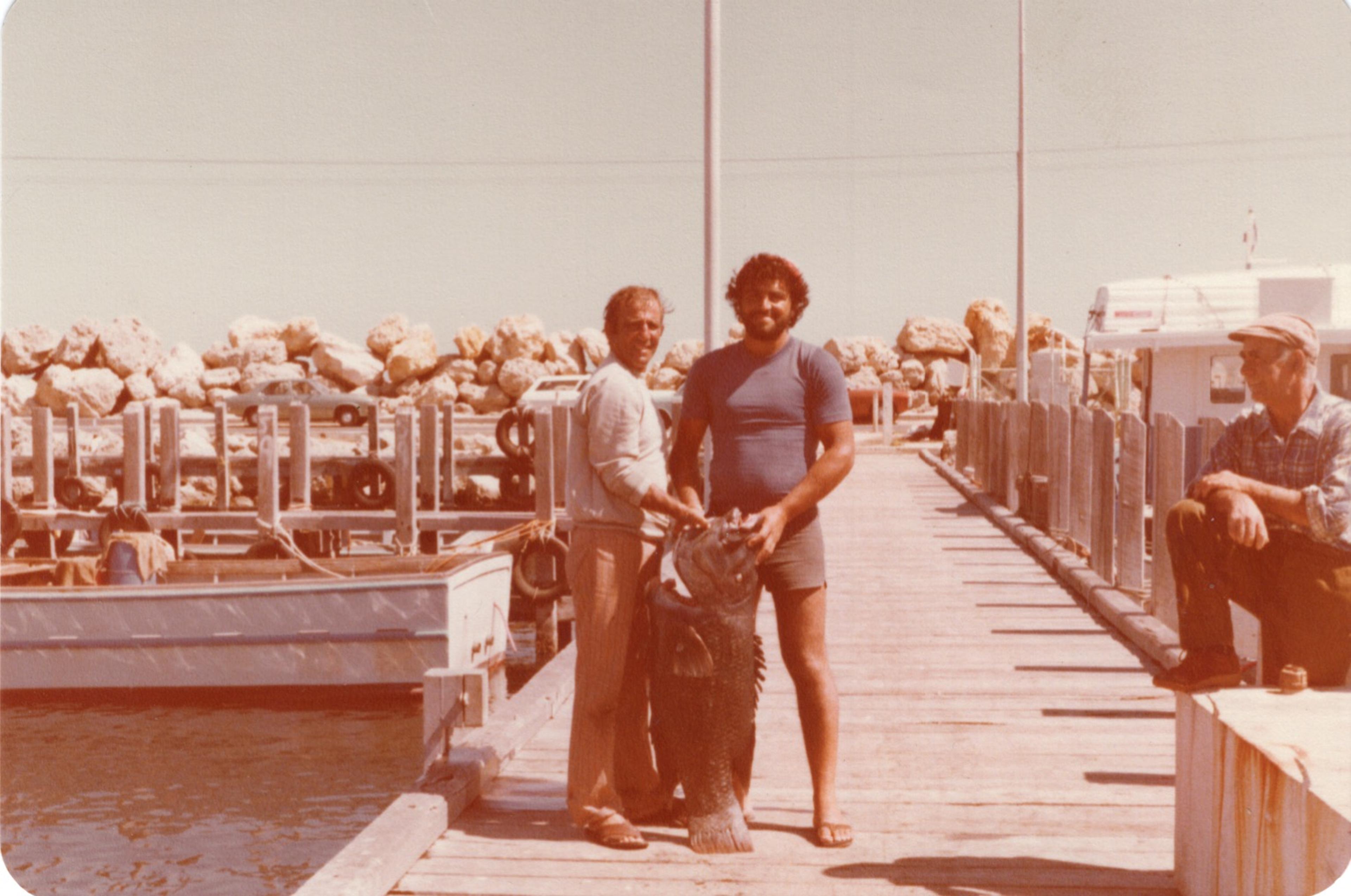 Filippo and Ben Befumo Blue Groper circa 1981 Tony Grasso RIGHT