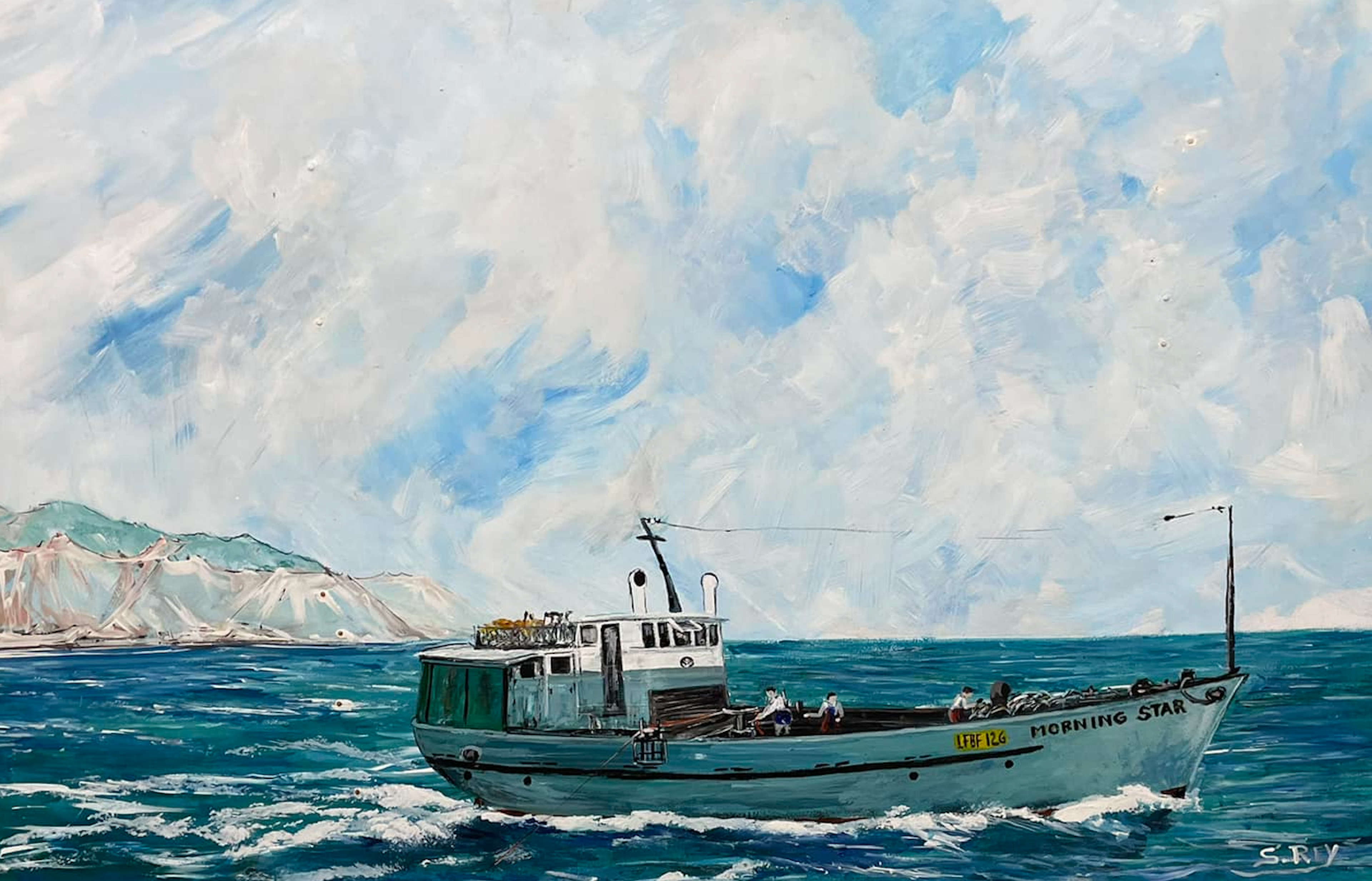 Painting of Morning Star at sea