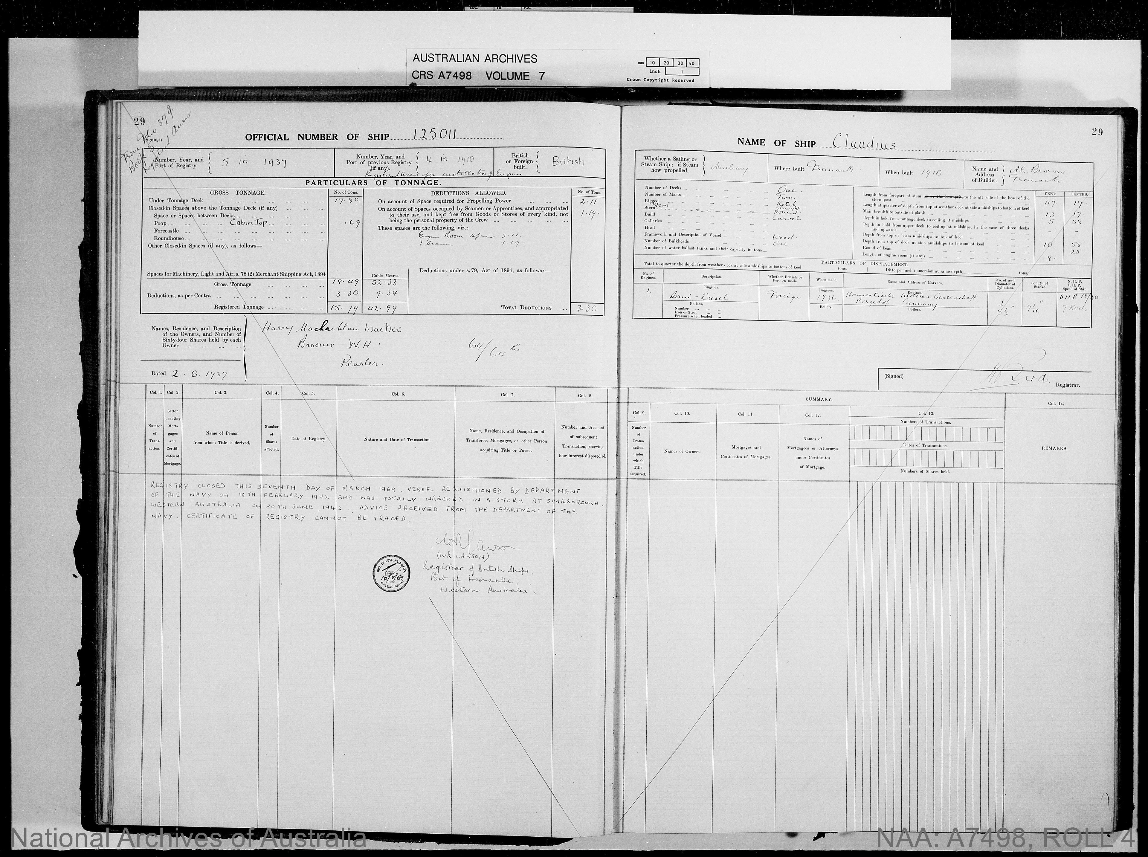 The Claudius Registration