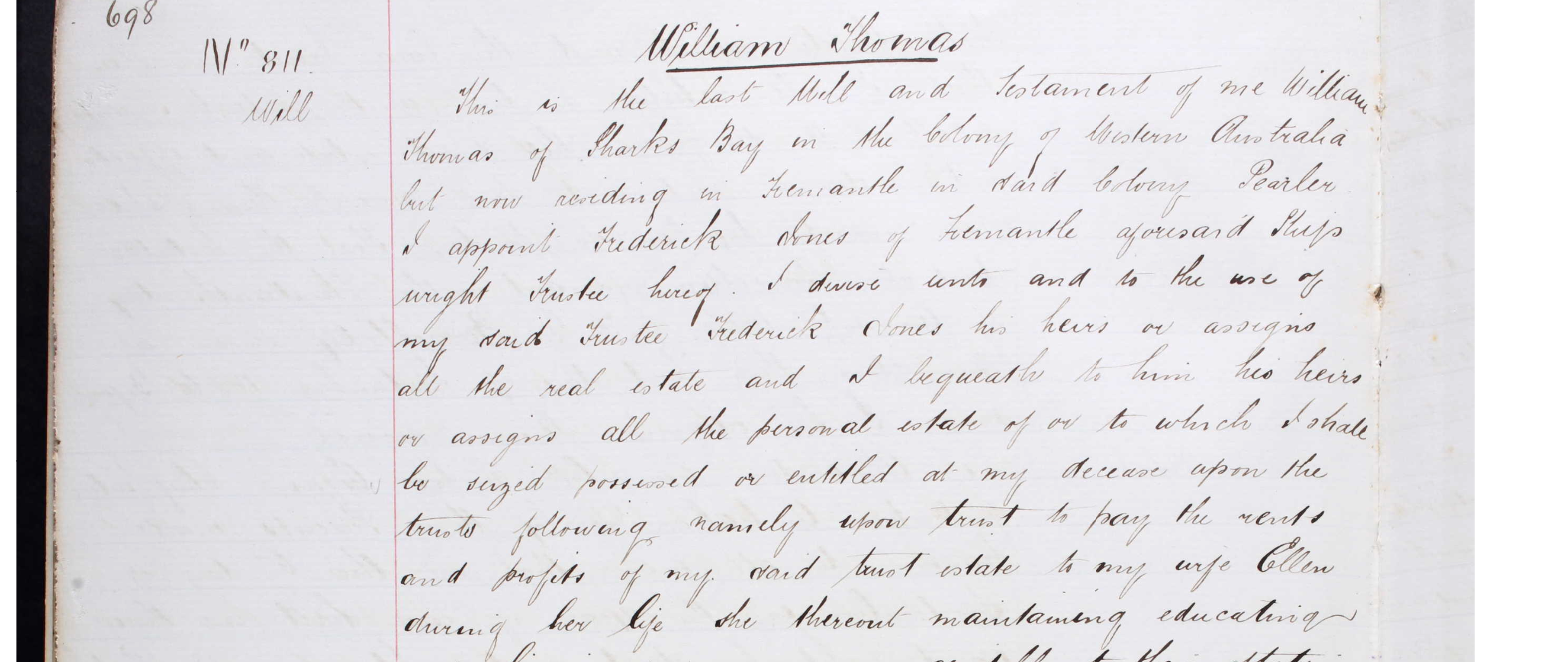 William Thomas Probate Papers