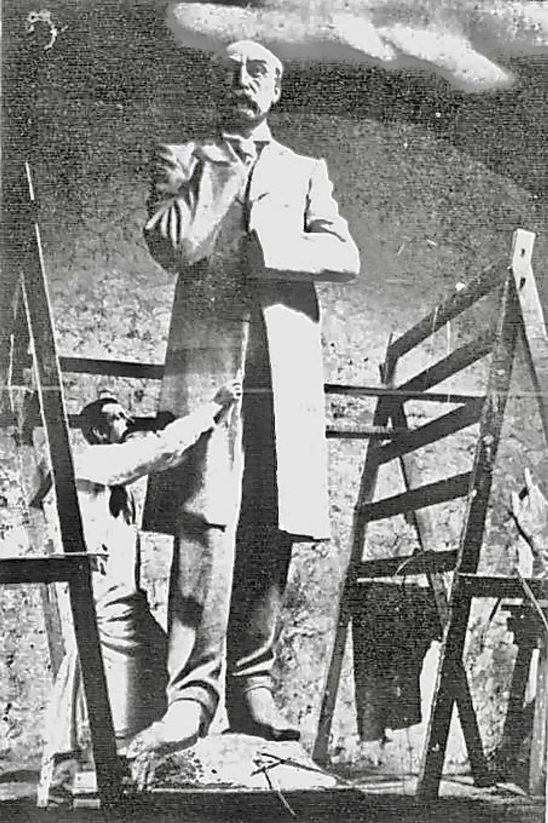 Porcelli stands next to C. Y. O'Connor
