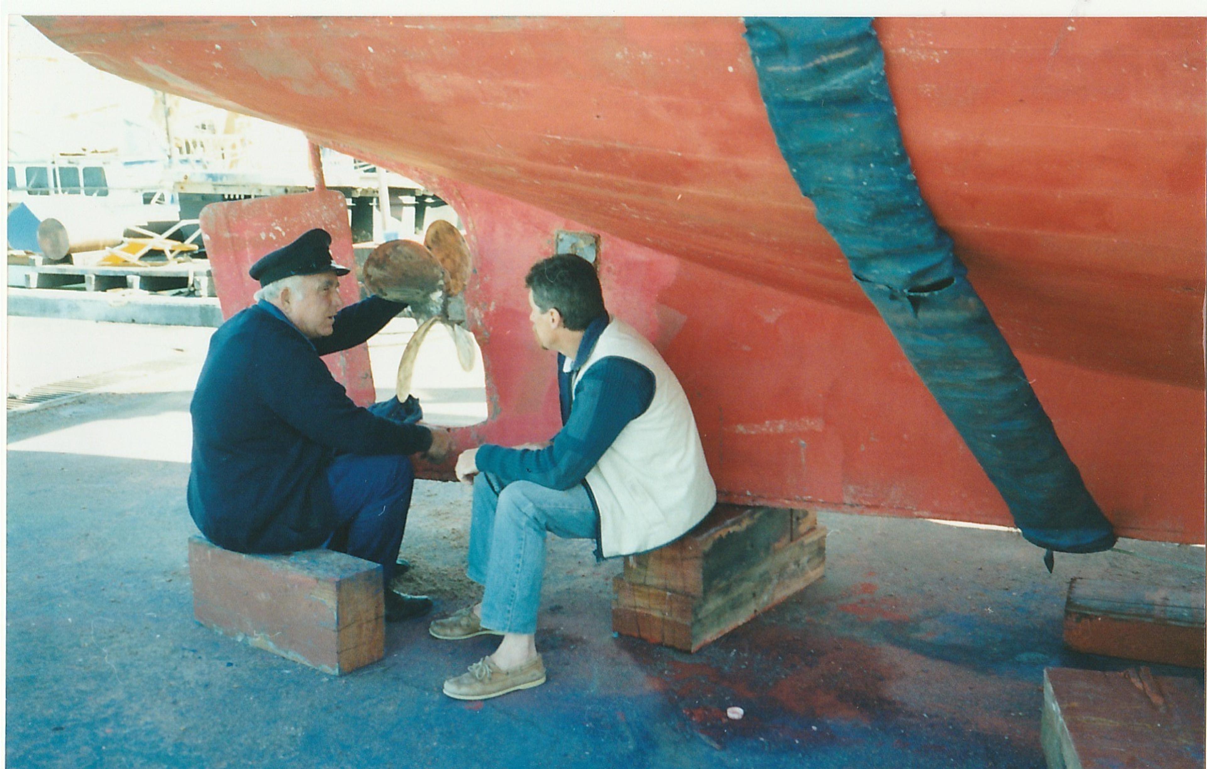 Marko working on his last boat