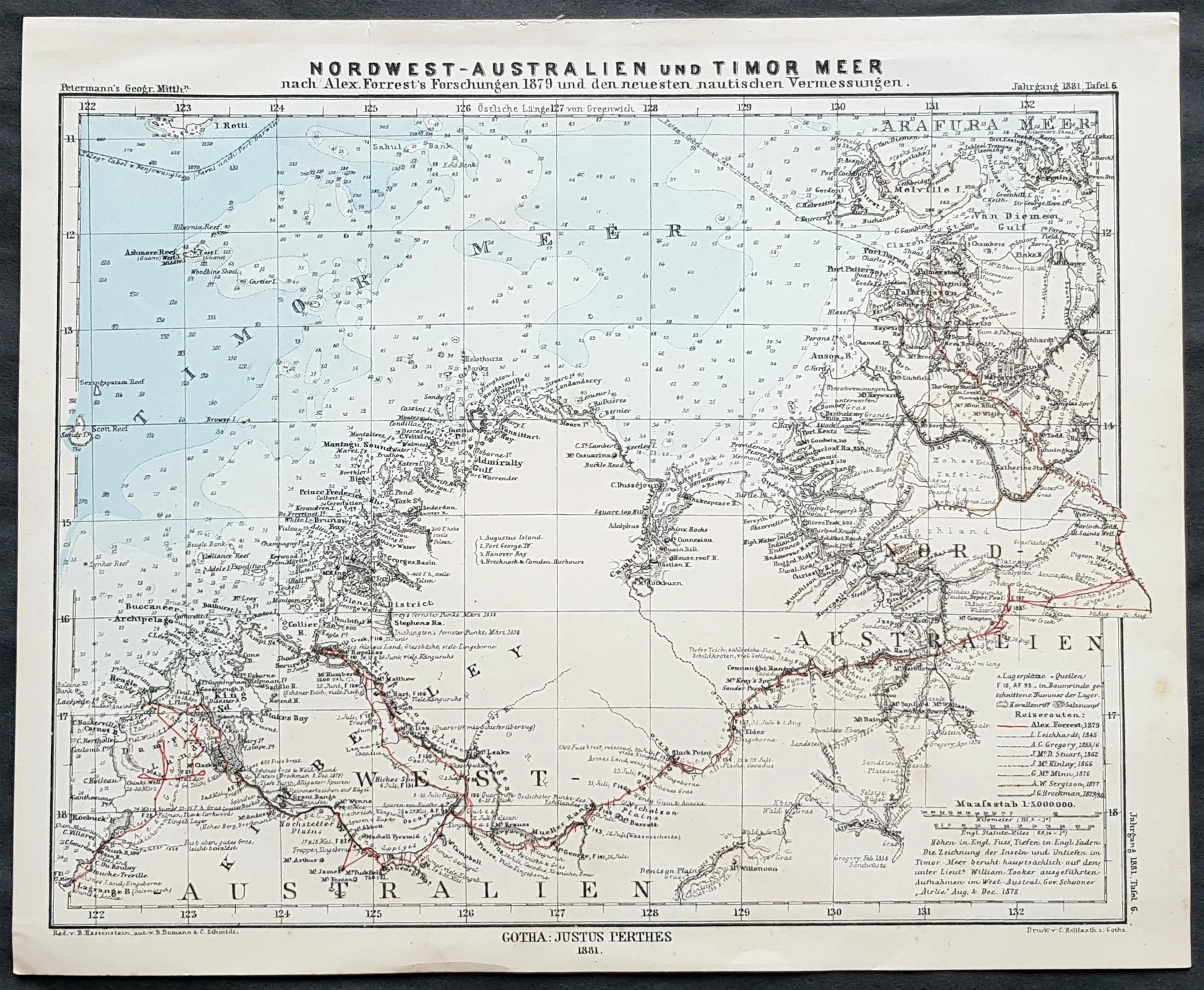 First chart with information from the expedition