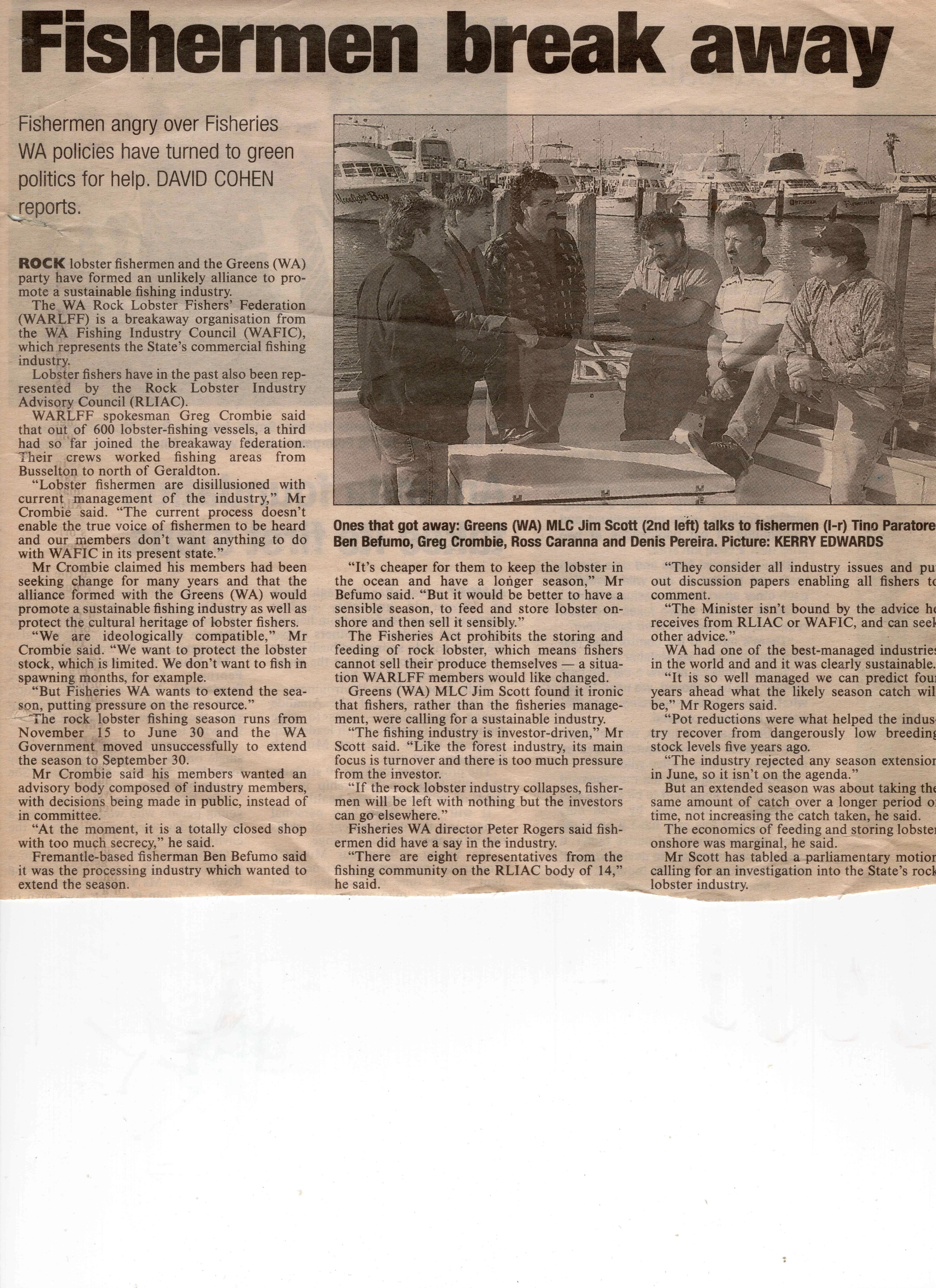 WARLFF Formation Article circa 1998