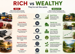 Why "Rich" and "Wealthy" Aren't the Same Thing