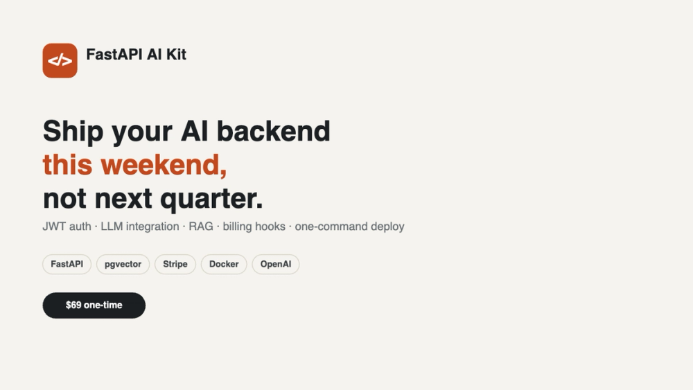 image of FastAPI AI Kit image of FastAPI AI Kit