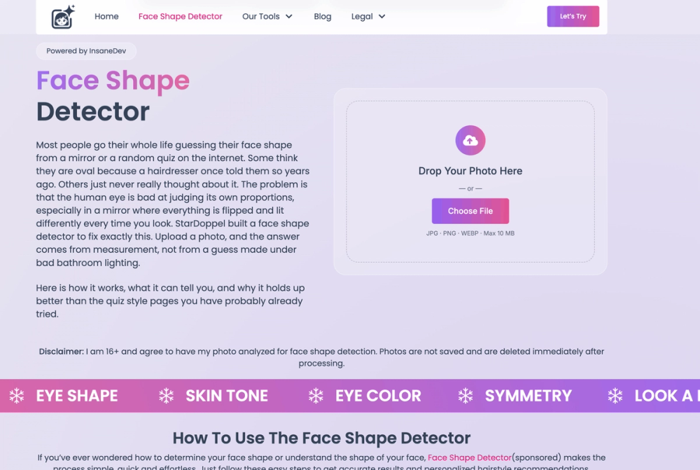 image of Face Shape Detector image of Face Shape Detector