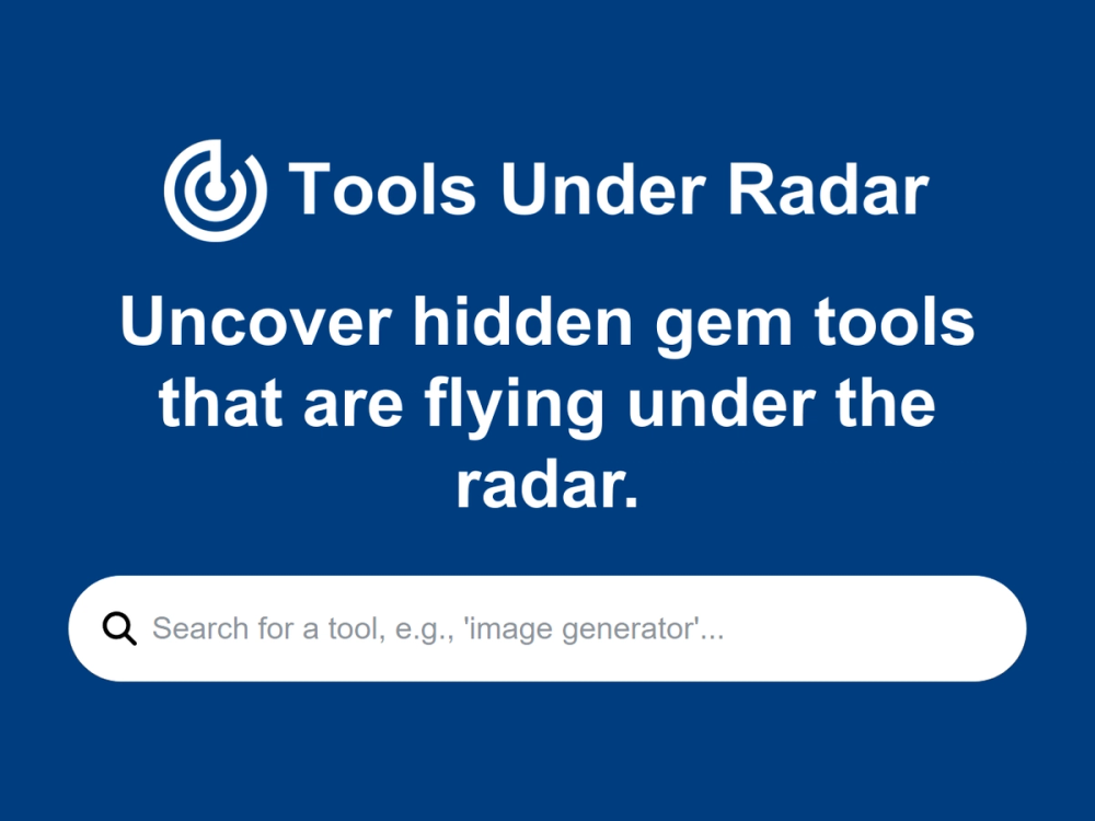 image of Tools Under Radar