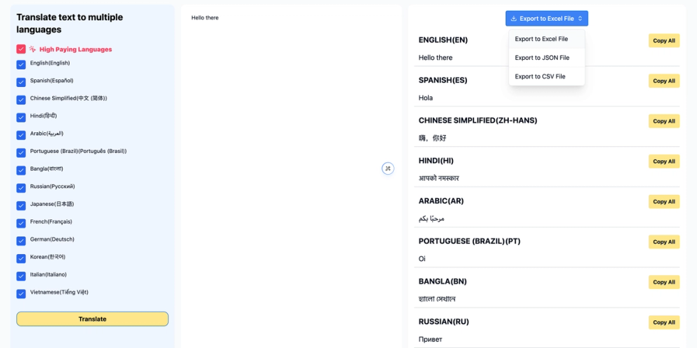 image of Bulk Translator Online image of Bulk Translator Online