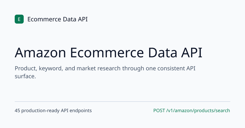 image of Ecommerce Data API image of Ecommerce Data API