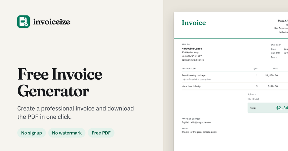 image of Invoiceize image of Invoiceize