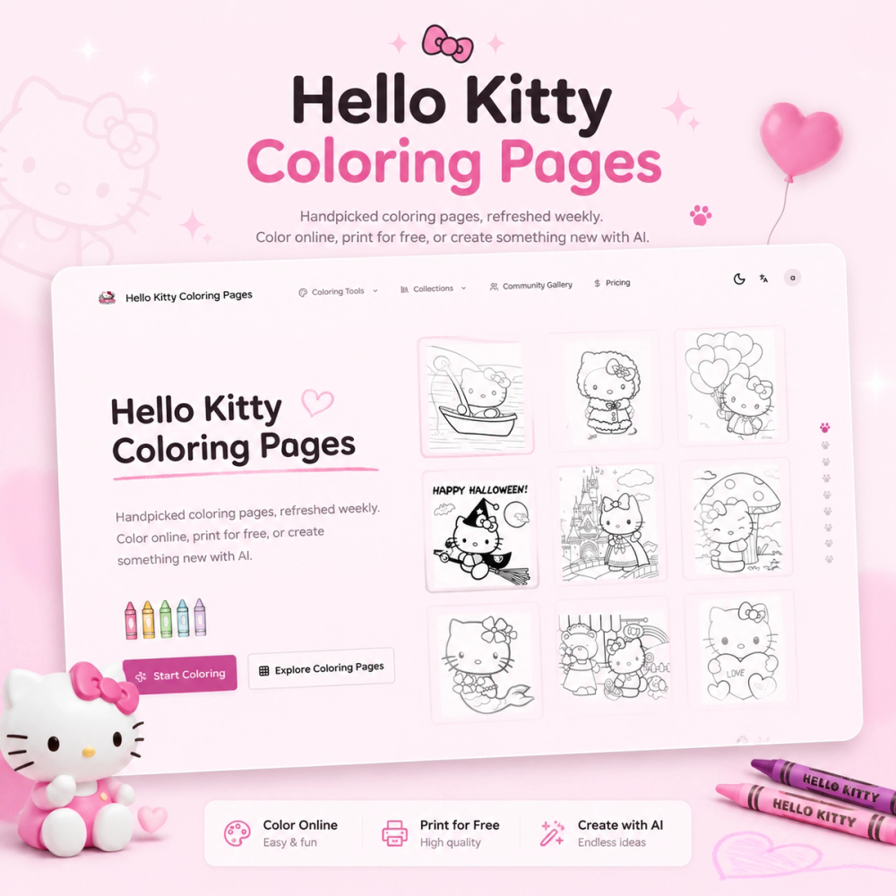 image of Hello Kitty Coloring Pages image of Hello Kitty Coloring Pages
