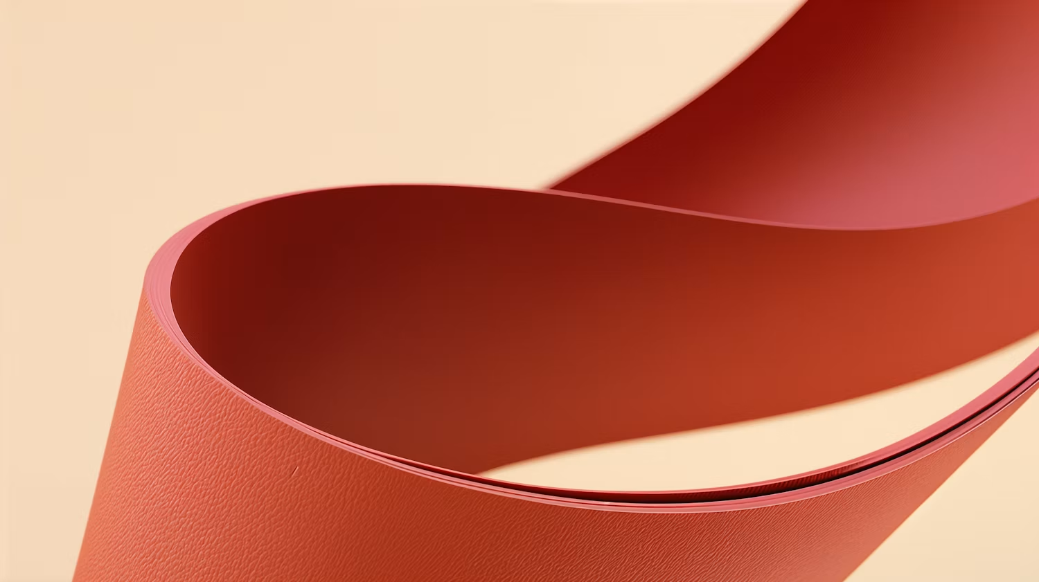 Curved coral sheet in soft light