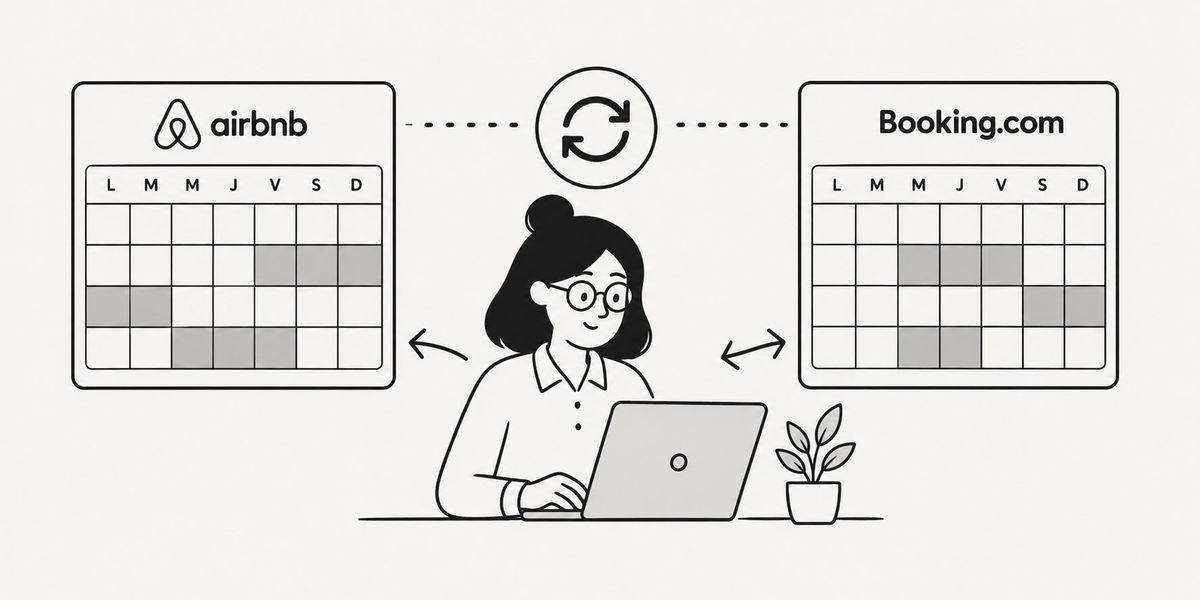 Grille calendrier Calensi — synchronisation Airbnb et Booking.com