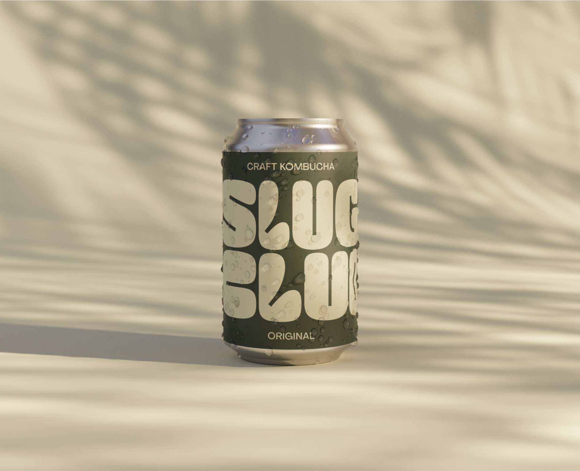 Green kombucha can