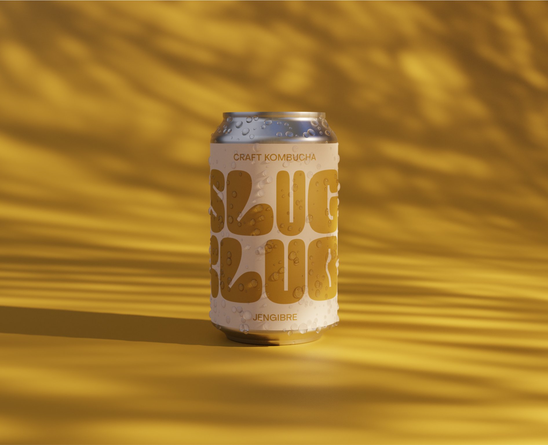 Yellow kombucha can
