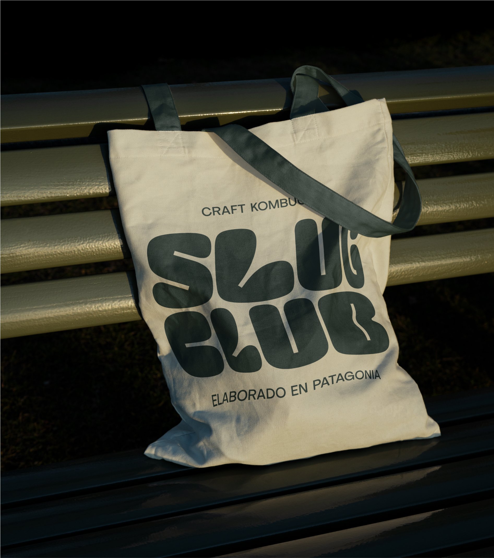 Tote with wordmark on it