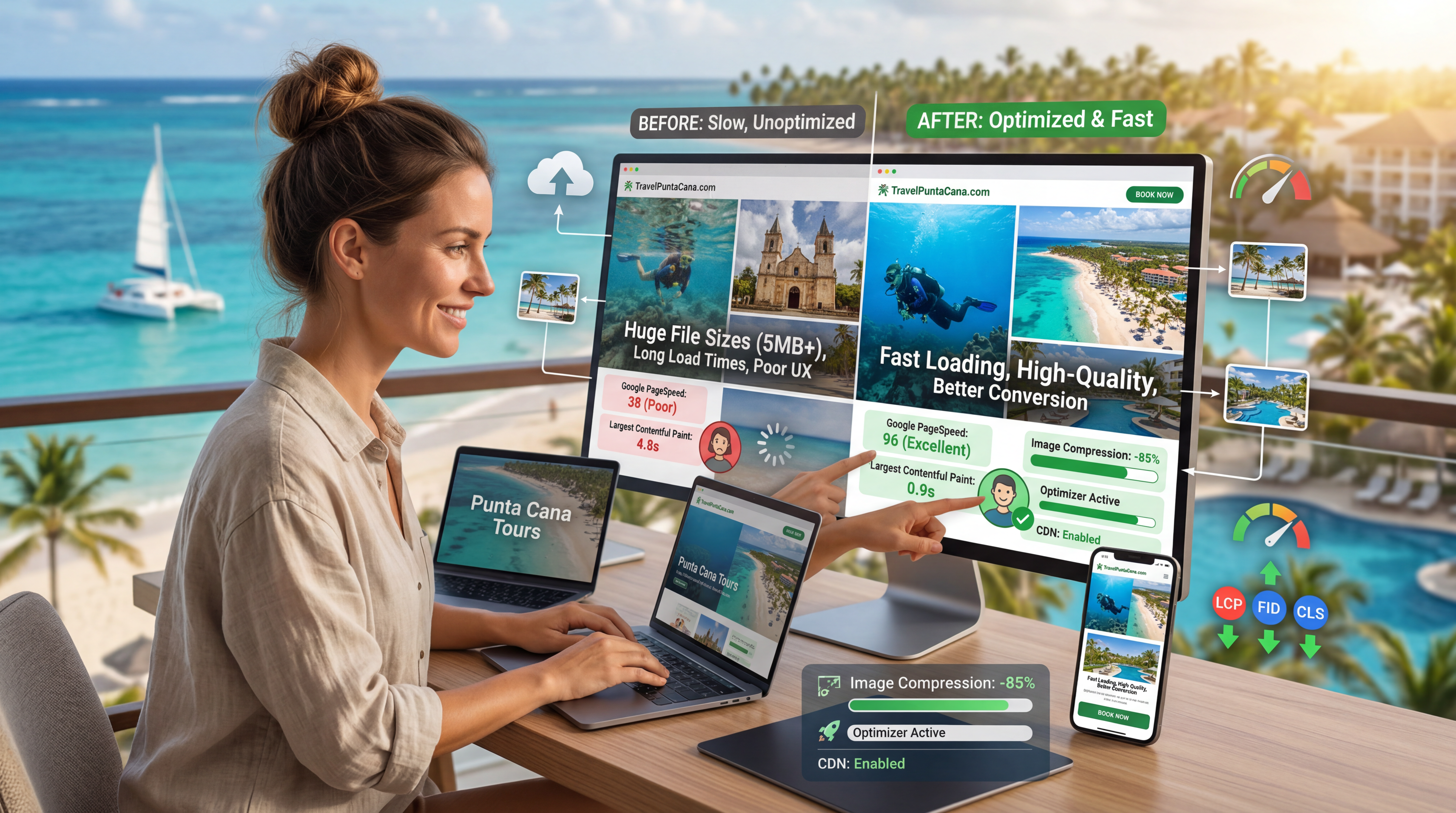 Optimización de Imágenes para Sitios Web de Turismo: Cómo Hacer que las Fotos de Alta Calidad Carguen Rápido
