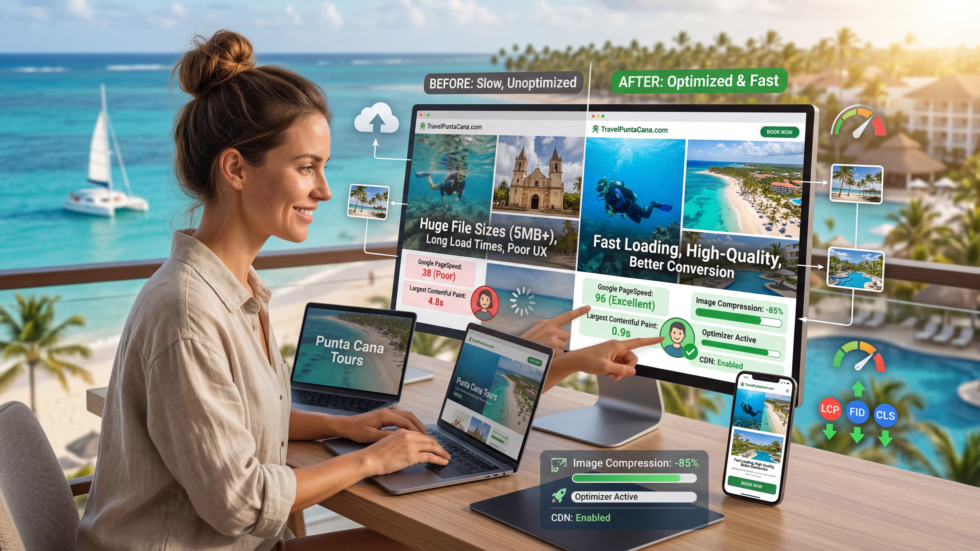 Optimización de Imágenes para Sitios Web de Turismo: Cómo Hacer que las Fotos de Alta Calidad Carguen Rápido