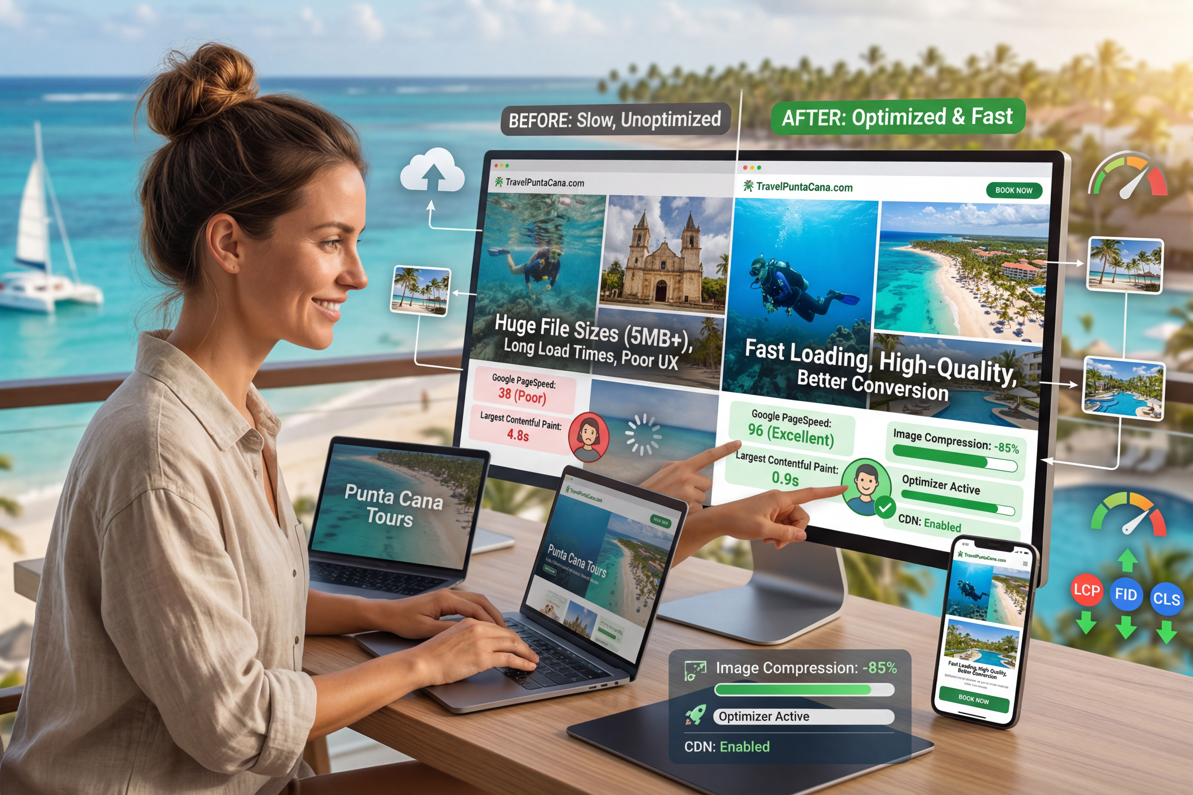 Optimización de Imágenes para Sitios Web de Turismo: Cómo Hacer que las Fotos de Alta Calidad Carguen Rápido