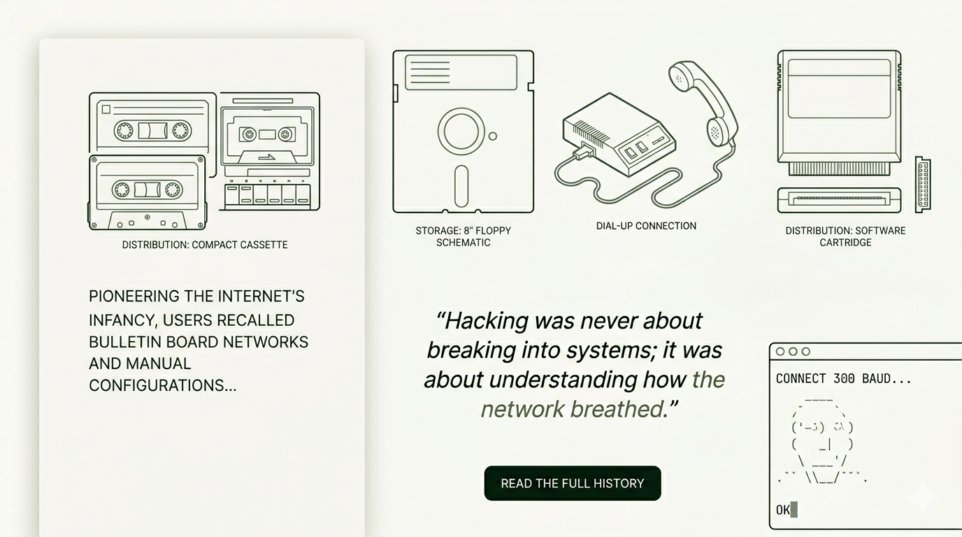 Nano Banana's take on the early days of computing and sharing