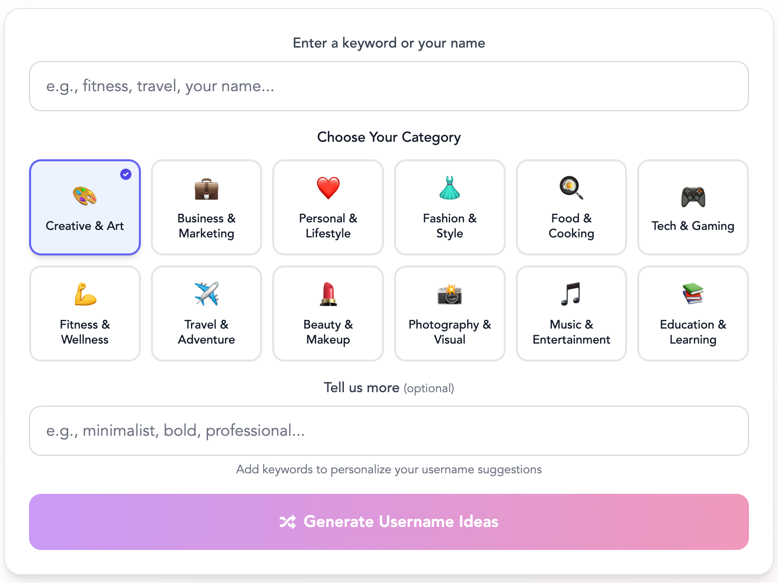 Social Cat username tool