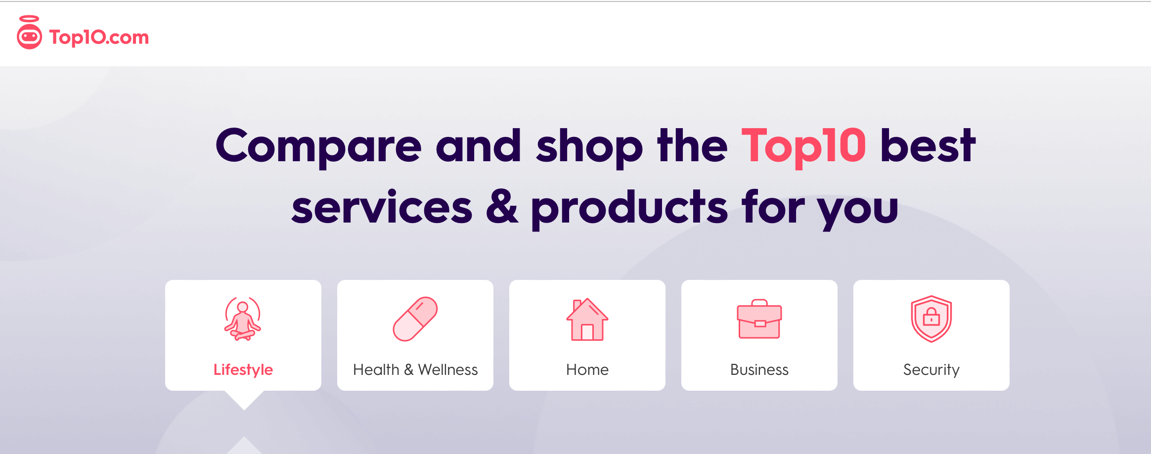 Top10.com landing page