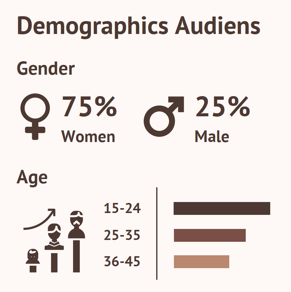 Media kit Audience demographics section