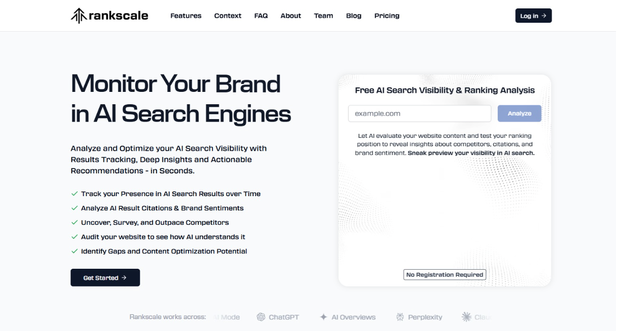 Rankscale AI website