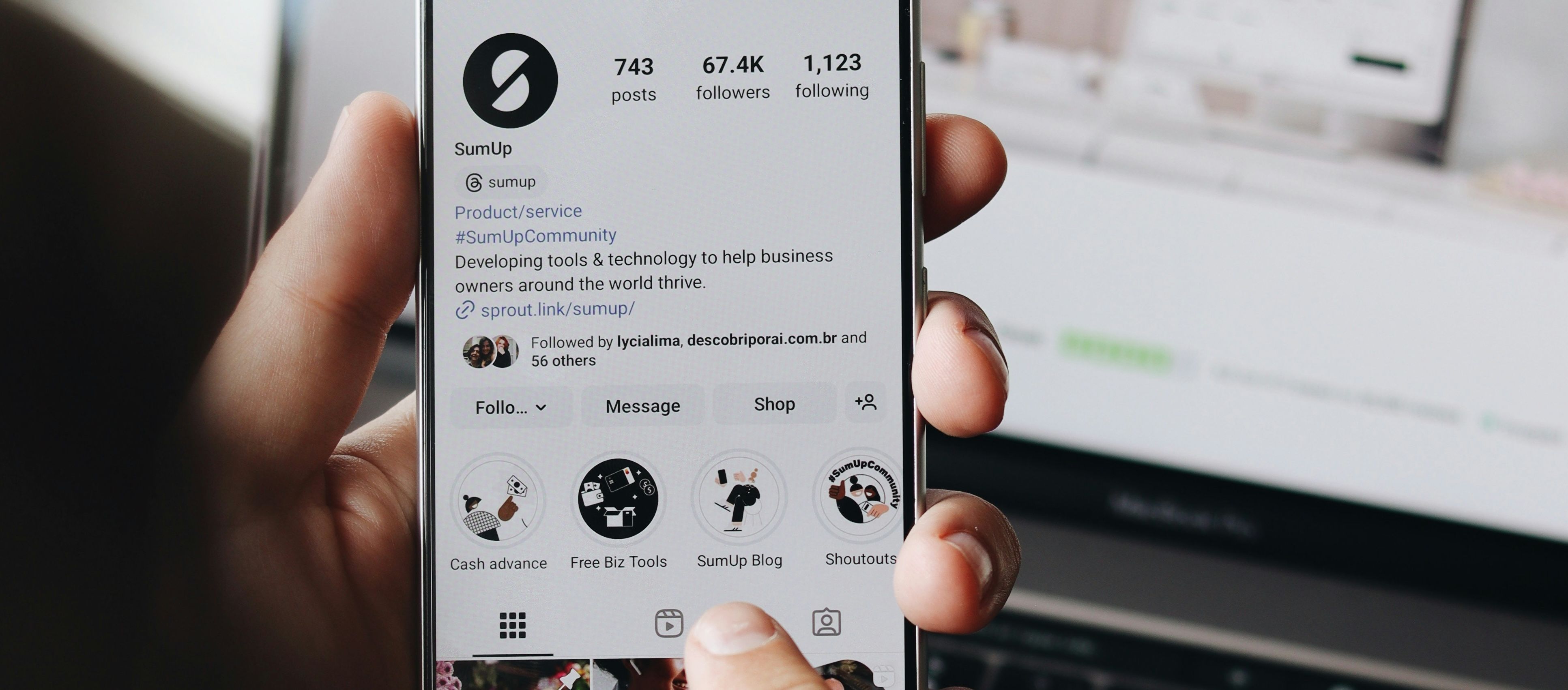 Instagram profile bio