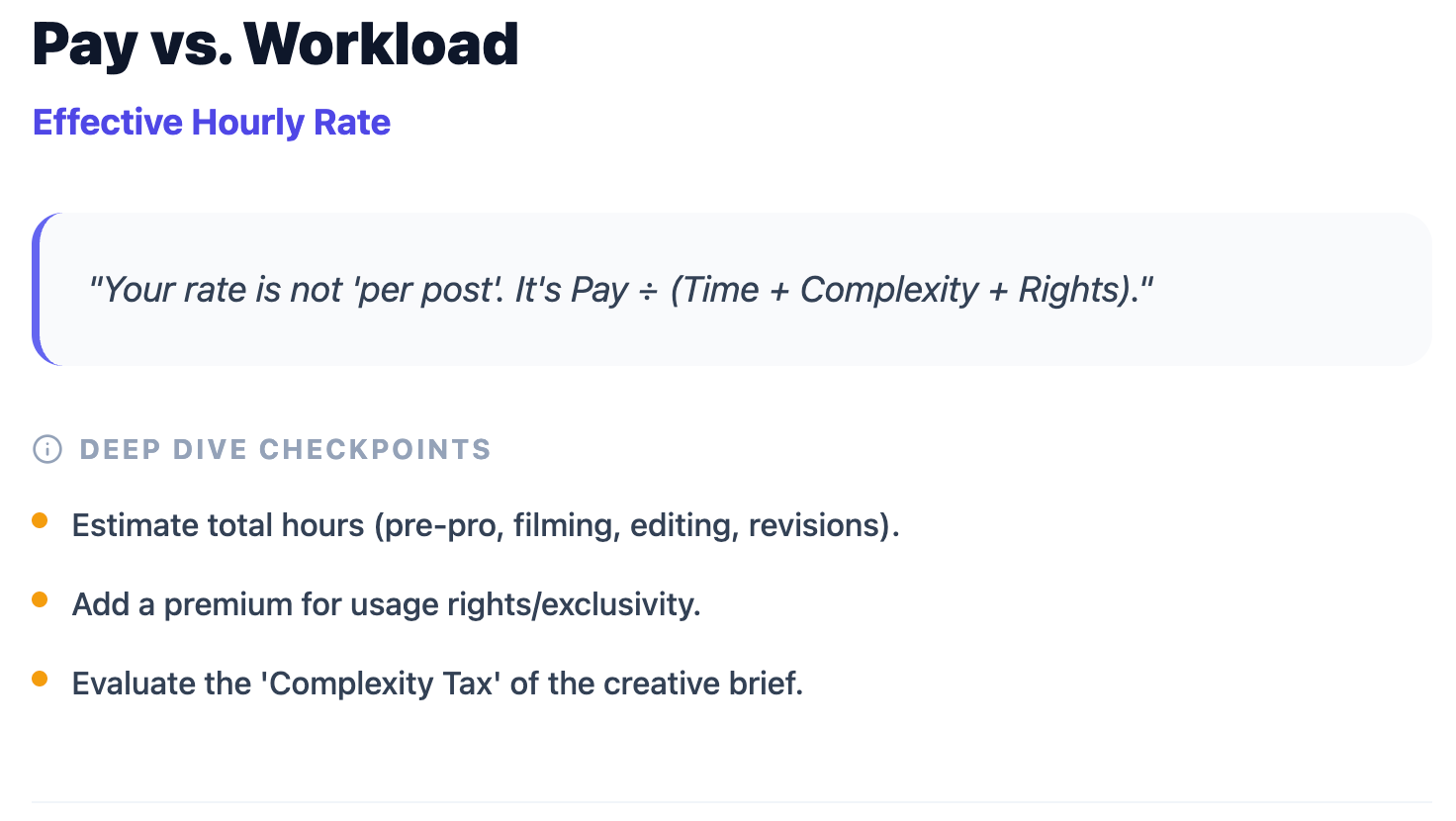 Pay vs Workload