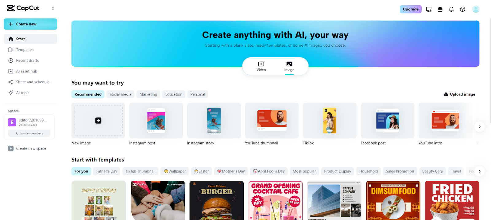 Create anything with AI