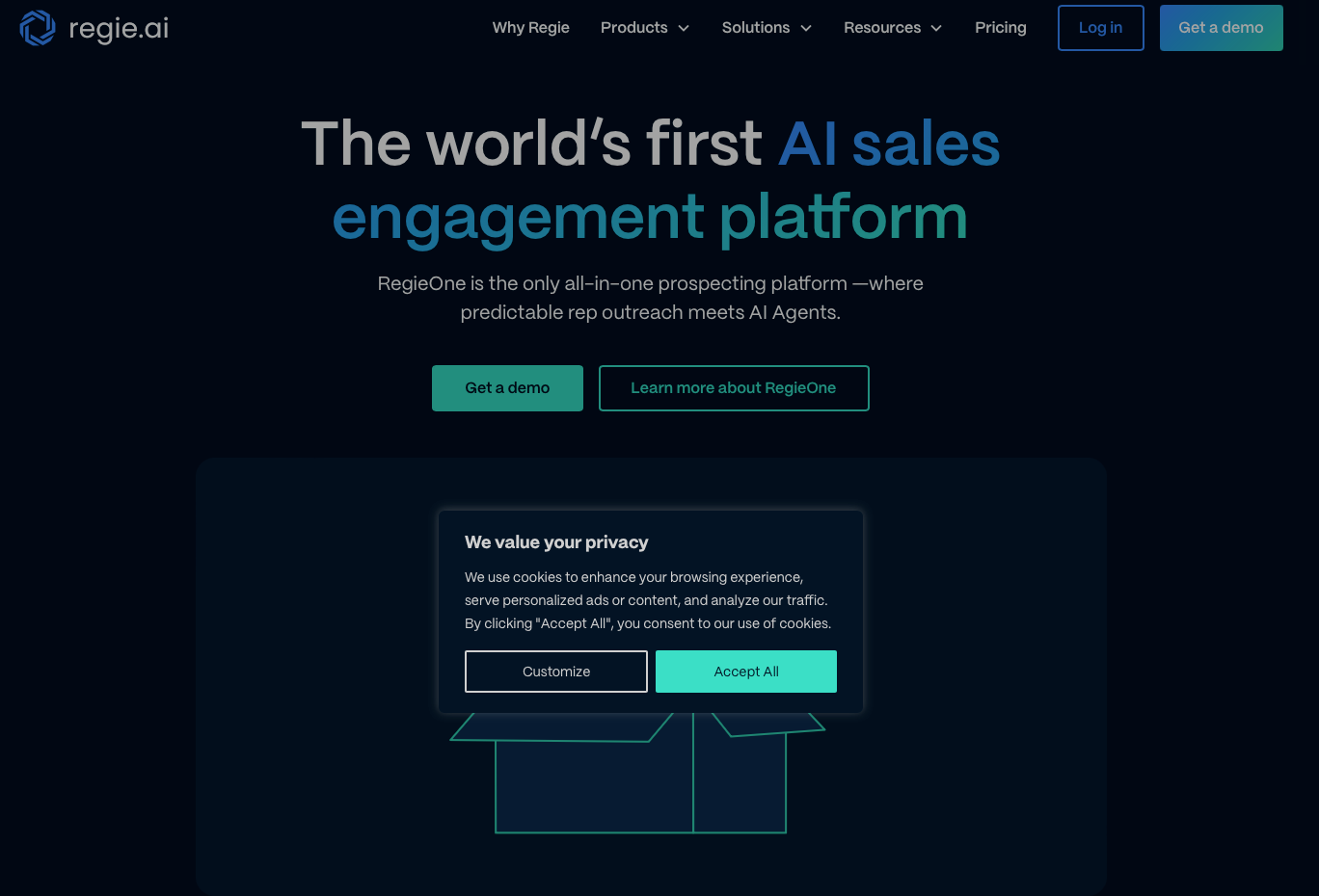Regie.Ai’s homepage